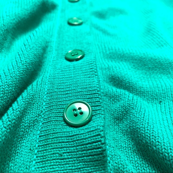 1980s Vintage Bay Club Men’s Green Cardigan Sweater Sz M - Picture 10 of 14